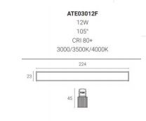 Magnetic Linear Light/Fixed-3K 329*23*45mm Power15W AXE03018F