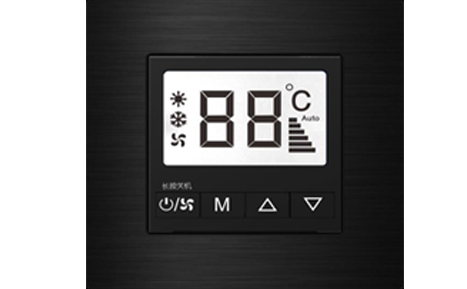 TIS-CLK-AC-BLK + COV1 Click Thermostat  Modular With Fram 1G