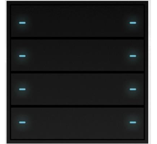 TIS-MER-8G-PB Mercury 8Gang push Button BLACK