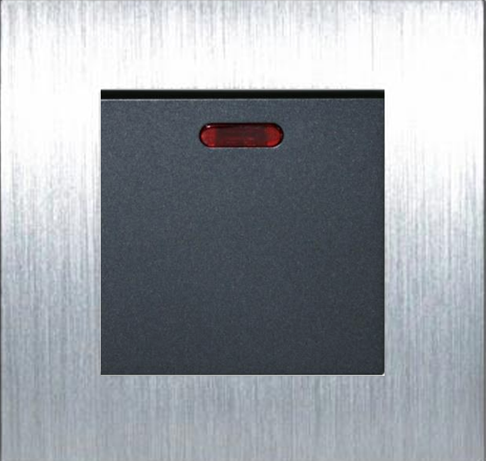 Sol Aluminum 2 Gang With HETER OR AC Switch 20A Gray