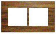 SOL-COV2-WOD-R Real Wood Cover 2 Gang  UK  Size
