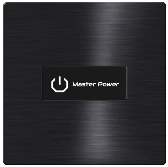 TIS-CLK-1B-1F-BLK Click Push Button TIS-BUS Series 1 gang in Single Frame Metal Black