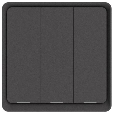 DIO-3G-SW-BEE Dion 3 Gang Gray switch with 3relay (withoutof N neutral connection) Gray