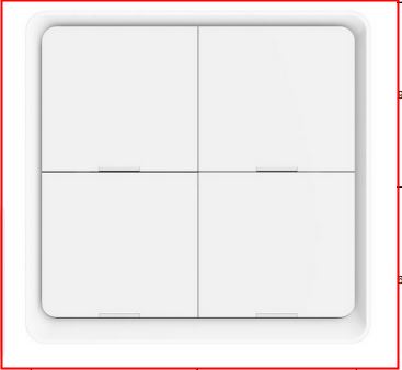 DIO-4G-SC-BEE White Dion 4 gang wall scene Remote