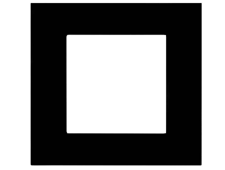 SOL-COV1-GLS-B Black Glass  Cover 1 Gang (copy)