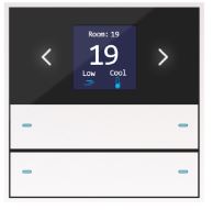 TIS-MER-AC4G-PB Mercury touch Thermostat with 4Gang push Button WHITE