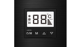 TIS-CLK-AC-BLK + COV1 Click Thermostat  Modular With Fram 1G