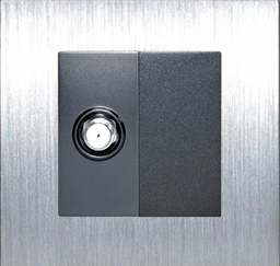 Sol Aluminum 1 Gang With Sat and single Blank Gray