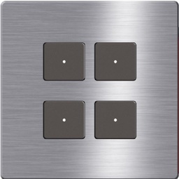 TIS-CLK-4B-1F-GRY Click 4 gang in Single Frame