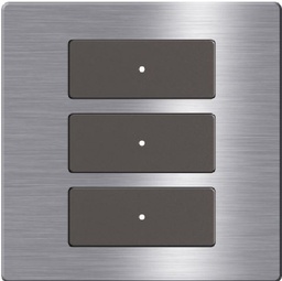 TIS-CLK-3B-1F-GRY Click 3 gang in Single Frame