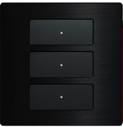 TIS-CLK-3B-1F-BLK Click 3 gang in Single Frame