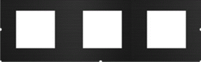 CLK-COV3-BLK Click Brushed Aluminum Cover 3 Frame   UK  Size, Black