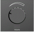 CLK-VOL-CTR-GRY Volume Controller, gray