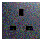 SOL-PLG-UK-A 13A Socket Gray  Color UK Size