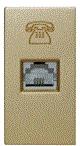 SOL-NET-G Ethernet Socket Gold  Color UK Size