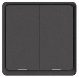 DIO-2G-SW-BEE-N   Dion 2 Gang Gray switch with two relay with N neutral connection) Act as Repeater  Gray