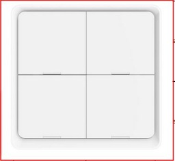 DIO-4G-SC-BEE White Dion 4 gang wall scene Remote